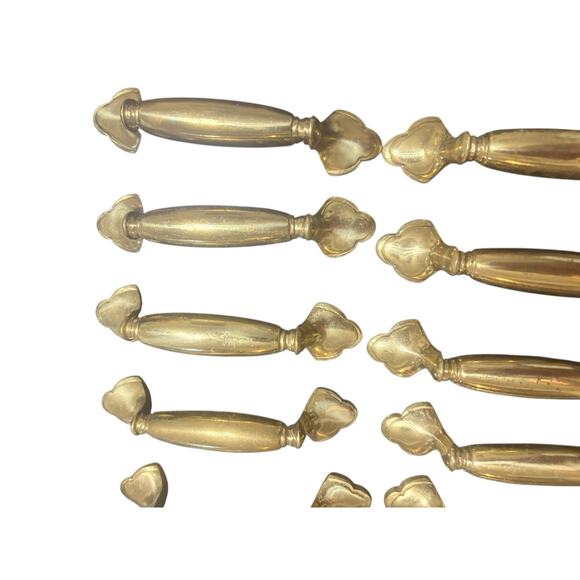 Set Of 45 Brass MCM Vintage Pull‎ Handles Cabinets Drawers Kitchen Cottage Count - Picture 3 of 3